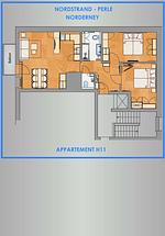 Grundriss - Nordstrandperle Ap. H11 - Top-Hundeurlaub