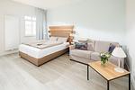Schlafzimmer - Nordstrandperle Ap. E10 - Top-Hundeurlaub
