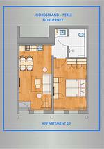 Grundriss - Nordstrandperle Ap. S5 - Top-Hundeurlaub