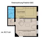 Grundriss - Friedrichstr. 36 Whg. 2 - Top-Hundeurlaub