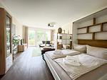 Wohnzimmer - Landhaus Rosenhof Wohnung 1 - Top-Hundeurlaub