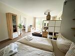 Wohnzimmer - Landhaus Rosenhof Wohnung 1 - Top-Hundeurlaub
