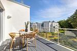 Gartenblick - Apartment A12 „Pine Hill Resort“ – zwei Bäder, Balkon & Nutzung der Gemeinschaftsräume - Top-Hundeurlaub