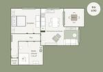 Grundriss - Apartment B5 „Sauna, Fitness & Haffblick“ im Pine Hill Resort - Top-Hundeurlaub