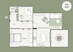 Grundriss - Apartment B12 Balkon mit Naturblick & Nutzung der Wellness- & Aktivbereiche im Pine Hill Resort - Top-Hundeurlaub