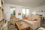 Wohnzimmer - Doppelhaus 1: Terrasse - Top-Hundeurlaub
