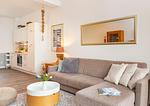 Wohnzimmer in der Ferienwohnung Amrumer Strandhaven in Wittdün - Amrumer Strandhaven - Top-Hundeurlaub
