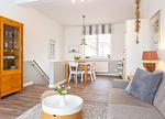 Blick in die Küche in der Ferienwohnung Amrumer Strandhaven in Wittdün - Amrumer Strandhaven - Top-Hundeurlaub