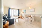 Vom Wohnzimmer aus haben Sie direkten Zugang auf die Terrasse. - Nordland Appartements Wohnung Fünen - Top-Hundeurlaub