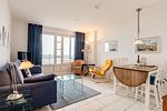 Wohnzimmer - Nordland Appartements Wohnung Falster - Top-Hundeurlaub