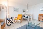 Wohnzimmer - Nordland Appartements Wohnung Falster - Top-Hundeurlaub
