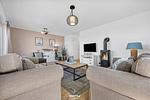Wohnzimmer - Ferienhaus Hamptons Beach House Olpenitz - Top-Hundeurlaub