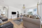 Wohnzimmer - Ferienhaus Hamptons Beach House Olpenitz - Top-Hundeurlaub