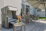 Terrasse - Störtebekers Reethus mit Sauna, Kamin und Terrasse - Top-Hundeurlaub