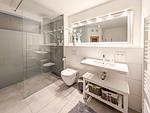 Badezimmer - Ferienwohnung Kleine Freiheit Olpenitz - Top-Hundeurlaub