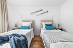Schlafzimmer - Ferienwohnung Sonnenaufgang Olpenitz - Top-Hundeurlaub
