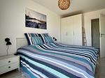 Bett - Ferienwohnung Bootshaus Olpenitz - Top-Hundeurlaub