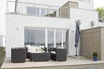 Terrasse - Ferienwohnung Bootshaus Olpenitz - Top-Hundeurlaub