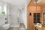 Badezimmer - Ferienwohnung Ocean Time Olpenitz - Top-Hundeurlaub