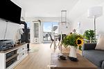 Wohnzimmer - Ferienwohnung Ocean Time Olpenitz - Top-Hundeurlaub