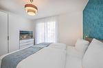 Schlafzimmer - Ferienwohnung Tommy mit Sauna, Fitness und Kinderspielbereich - Top-Hundeurlaub