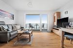 Wohnzimmer - Ferienwohnung Kiek Ut Olpenitz - Top-Hundeurlaub