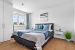 Schlafzimmer - Ferienwohnung Hafenflair 2, App. 3 Olpenitz - Top-Hundeurlaub