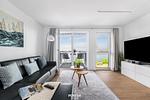 Wohnzimmer - Ferienwohnung Hafenflair 2, App. 3 Olpenitz - Top-Hundeurlaub