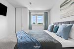 Schlafzimmer - Ferienwohnung Hafenflair 2, App. 3 Olpenitz - Top-Hundeurlaub