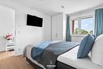 Schlafzimmer - Ferienwohnung Hafenflair 2, App. 3 Olpenitz - Top-Hundeurlaub