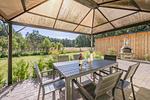 Terrasse - Ferienhaus Oscar mit großen Garten, Terrasse und Grill - Top-Hundeurlaub