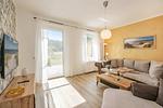 Wohnzimmer - Ferienhaus Oscar mit großen Garten, Terrasse und Grill - Top-Hundeurlaub