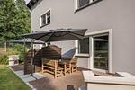 Terrasse - Ferienwohnung Emily mit Garten, Sauna und Terrasse mit Grill - Top-Hundeurlaub