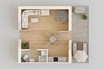Grundriss - Ferienwohnung Emily mit Garten, Sauna und Terrasse mit Grill - Top-Hundeurlaub