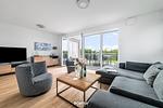 Wohnzimmer - Ferienhaus Saltkrokan Olpenitz - Top-Hundeurlaub