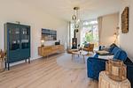 Wohnzimmer - Ferienhaus Reethus bei den Wassern mit Sauna, Kamin und Terrasse - Top-Hundeurlaub