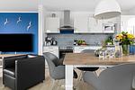 Wohnzimmer - Ferienhaus Ankerlicht Olpenitz - Top-Hundeurlaub