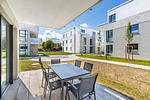 Terrasse in südwestlicher Lage - Aparthotel Ostseeallee 5-41 - Top-Hundeurlaub