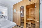 Badezimmer mit Sauna - Resort Deichgraf 27-14 - Top-Hundeurlaub