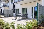 Terrasse mit Gartenmöbeln - Strandresidenzen Binz-Prora D0.3 - Top-Hundeurlaub