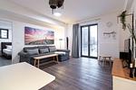 Wohn-Essbereich mit Couch - Ohlerich Speicher 1-01 - Top-Hundeurlaub