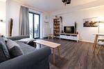 Wohn-Essbereich mit Couch - Ohlerich Speicher 1-01 - Top-Hundeurlaub