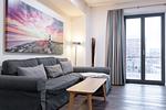 Wohn-Essbereich mit Couch - Ohlerich Speicher 1-01 - Top-Hundeurlaub