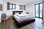 Schlafzimmer mit Doppelbett - Ohlerich Speicher 1-01 - Top-Hundeurlaub