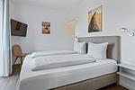 Schlafzimmer mit Doppelbett - Ohlerich Speicher 4-26 - Top-Hundeurlaub