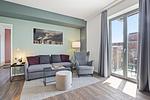 Wohn-Essbereich mit Couch - Ohlerich Speicher 4-22 - Top-Hundeurlaub
