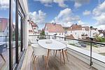 Balkon mit Gartenmöbeln - Villa Godewindpark Travemünde 01 - Top-Hundeurlaub