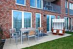 Terrasse mit Strandkorb und Sitzgelegenheit - Apartmentvilla Anna See 1-13 - Top-Hundeurlaub
