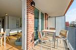Balkon mit Gartenmöbeln - Apartmentvilla Anna See 2-06 - Top-Hundeurlaub