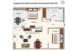 Grundriss (Angaben ohne Gewähr) - Apartmentvilla Anna See 3-08 - Top-Hundeurlaub
